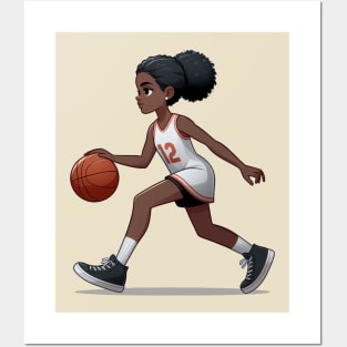 Female basketball player Posters and Art